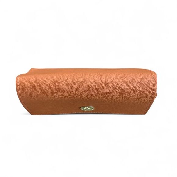 Tory Burch Glasses Case Orange and Gold - Picture 4 of 8
